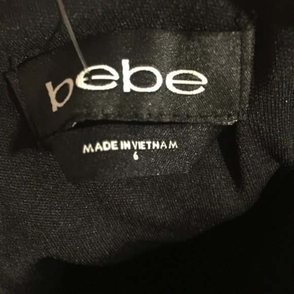 Bebe BLACK HALTER NECK DRAPED - Picture 6 of 10